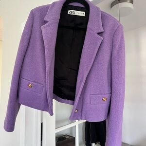 Zara Lavender cropped blazer